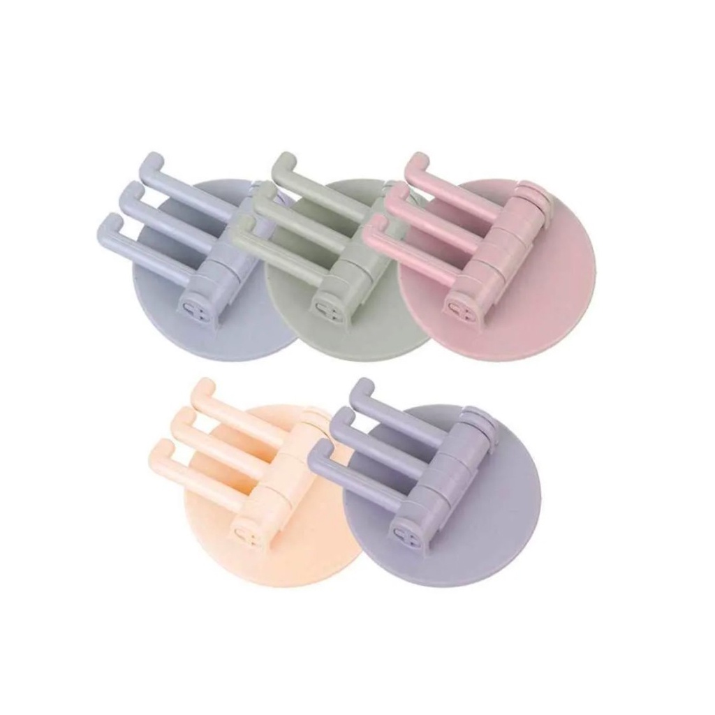 ❤️GTB❤️ Gantungan Hook Tempel 4 Kait / Gantungan Baju Kamar Mandi / Gantungan Hook / Gantungan Dinding Lipat 4 Kait r670