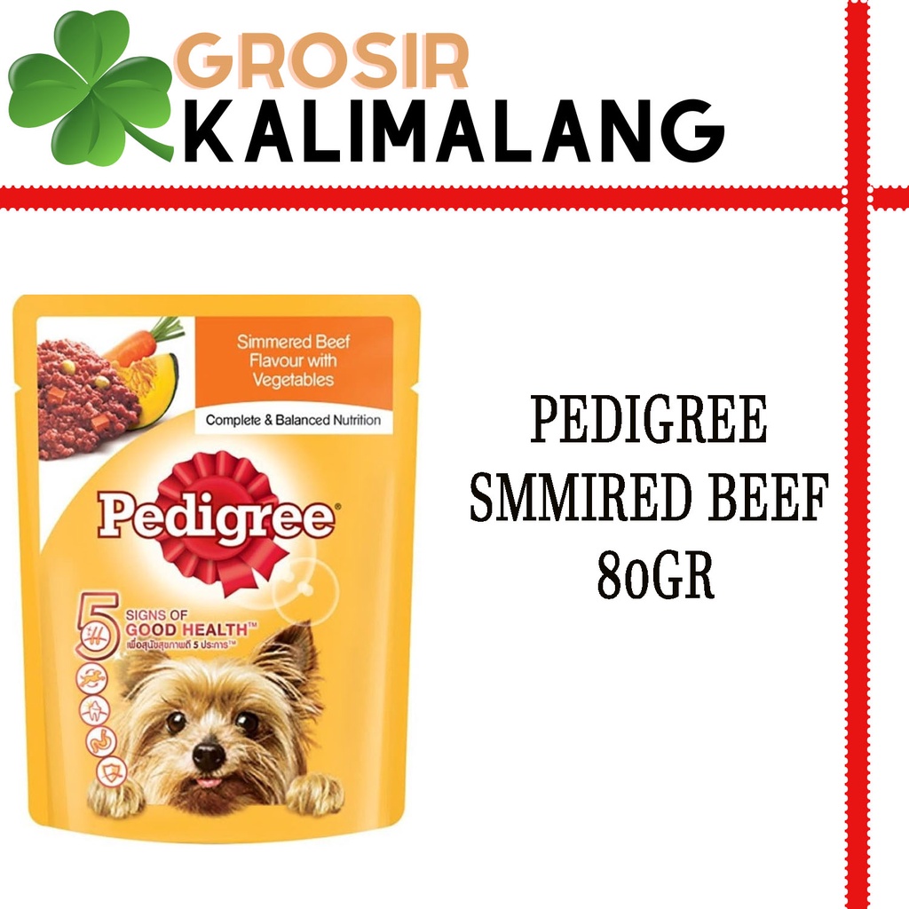 Pedigree Pouch Simmered Beef 80gr