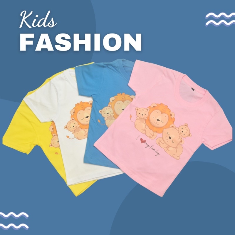 Kaos T-Shirt Baju Anak Laki Laki Perempuan Unisex Family Shirt Model Lion Family