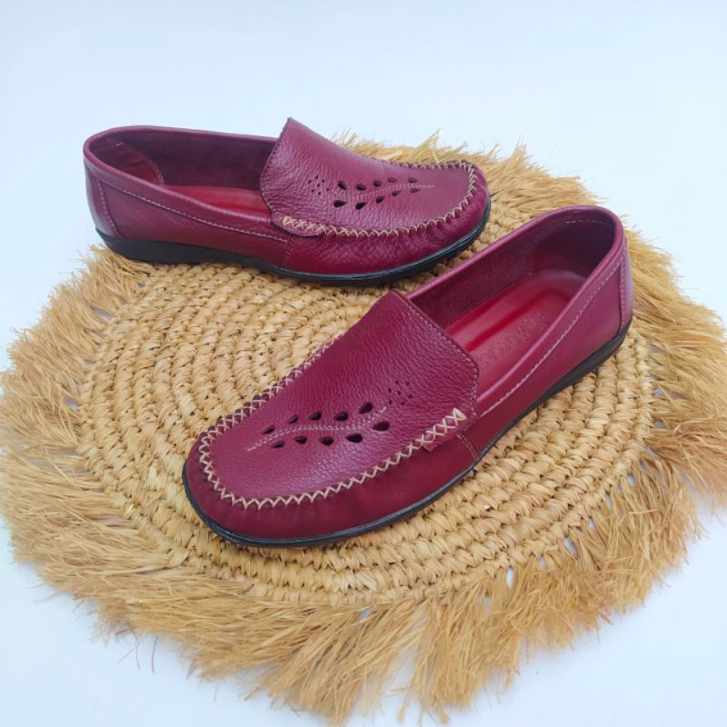 LWR leather sepatu santai wanita // sepatu kulit wanita // sepatu flat shoes