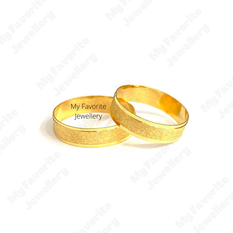 Cincin Kawin Polos Pasir 1graman Cincin Emas Asli Kadar 875