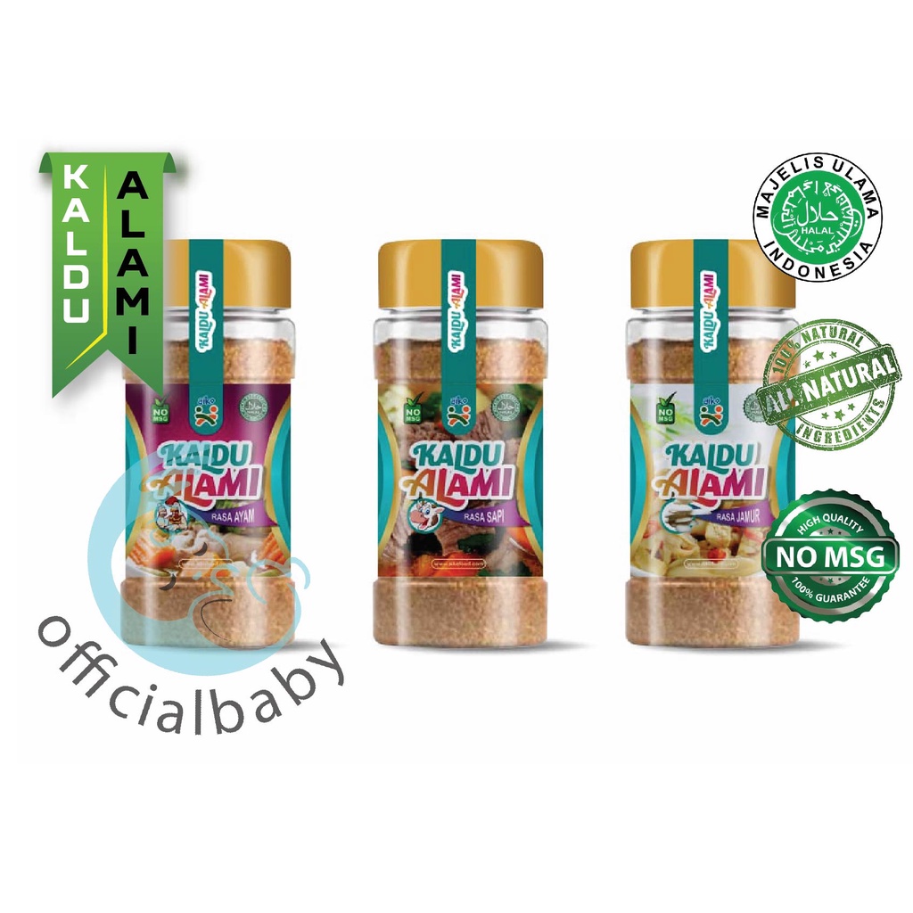 

Kaldu Alami Tanpa Pengawet non MSG Vetsin Aiko Healty Food Bayi 70gram