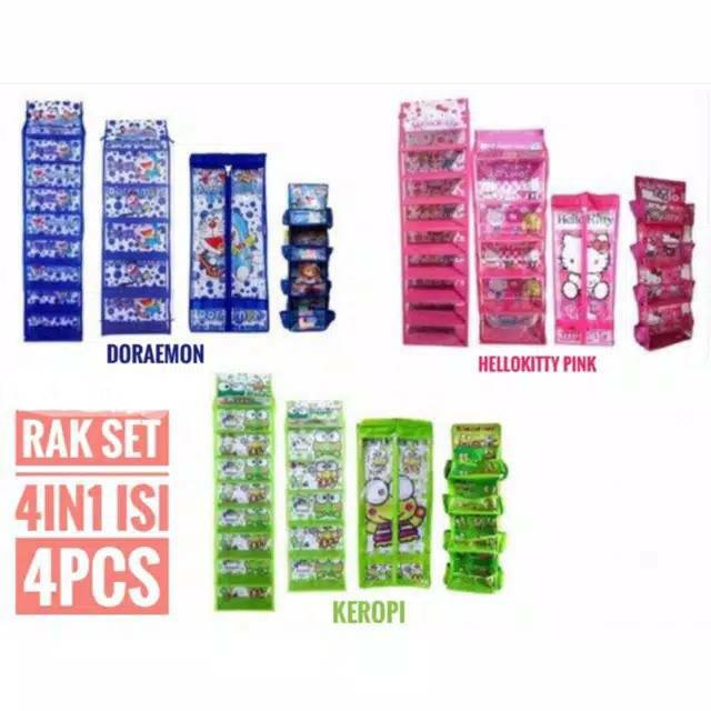 (1300) Set 4in1 Rak Tas Sepatu Jilbab Murah / Dapat 4 pcs