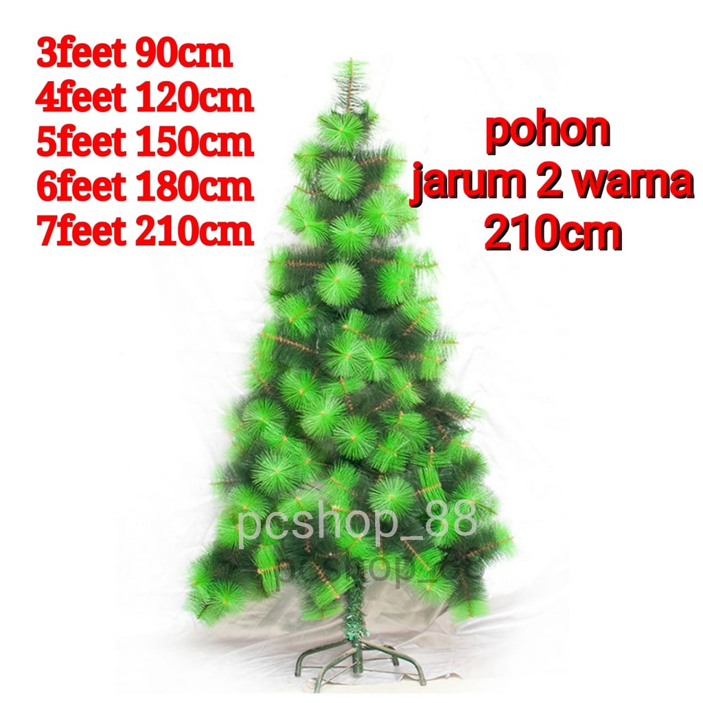 Pohon Natal 7feet Pohon Natal Hijau 210cm