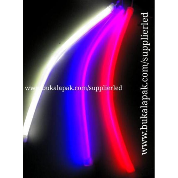 Lampu Led Alis Fleksibel Motor Mobil 60Cm Merek Cr7, Kualitas Terbaik - Biru