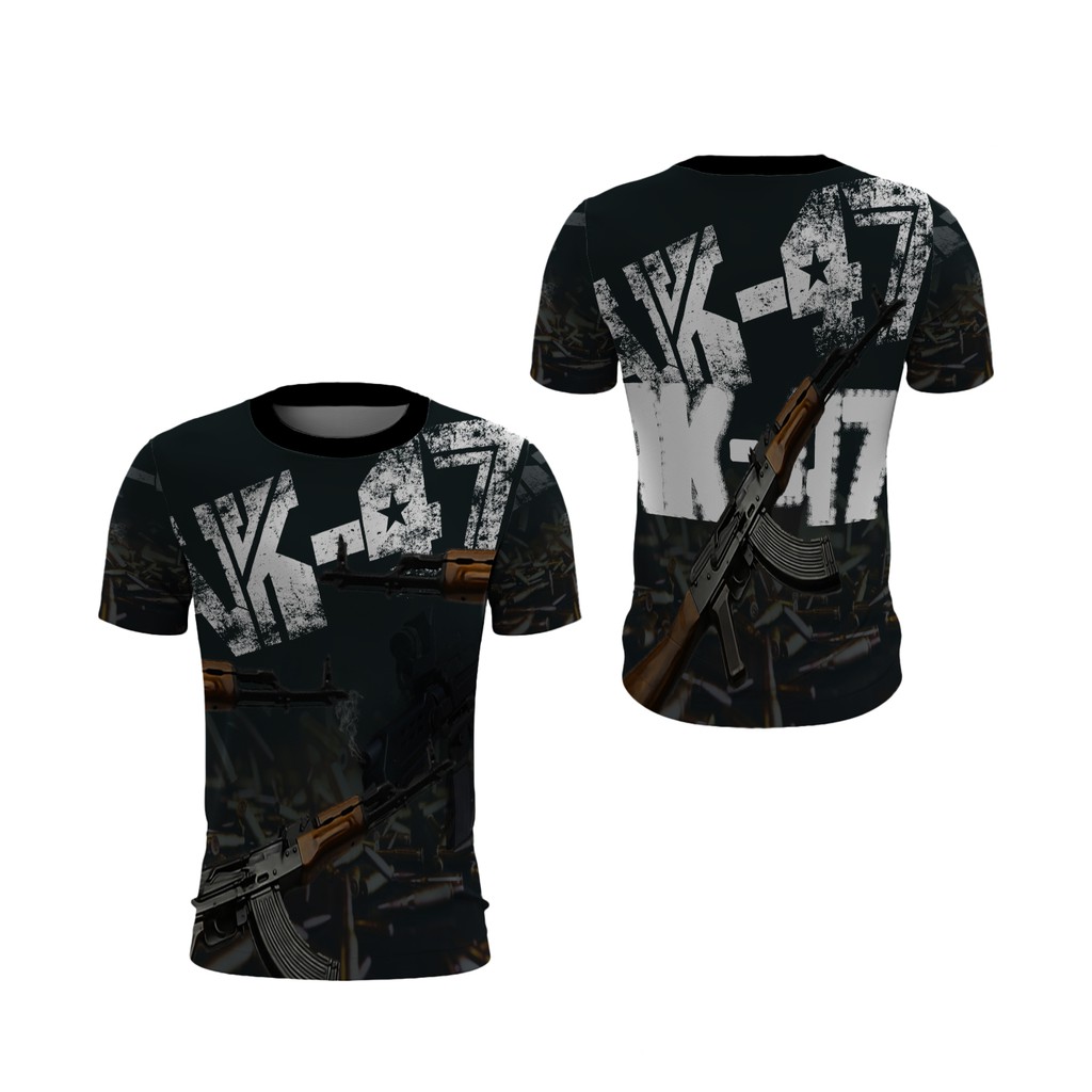 Kaos TNI Army AK-47 Pria | Kaos Senjata AK47 | Kaos AK-47
