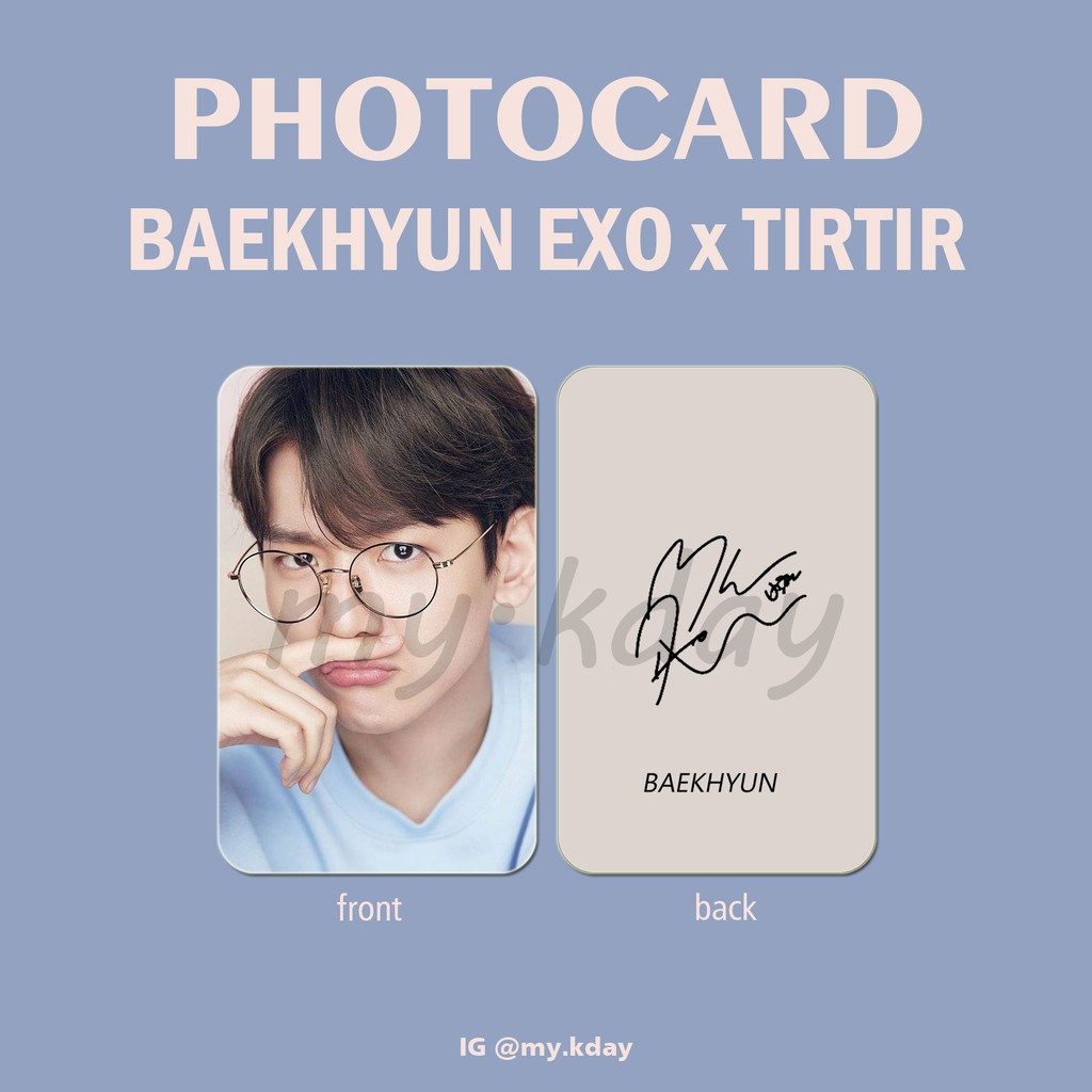 PC-0559, Unofficial Photocard Baekhyun EXO TIRTIR 2 sisi