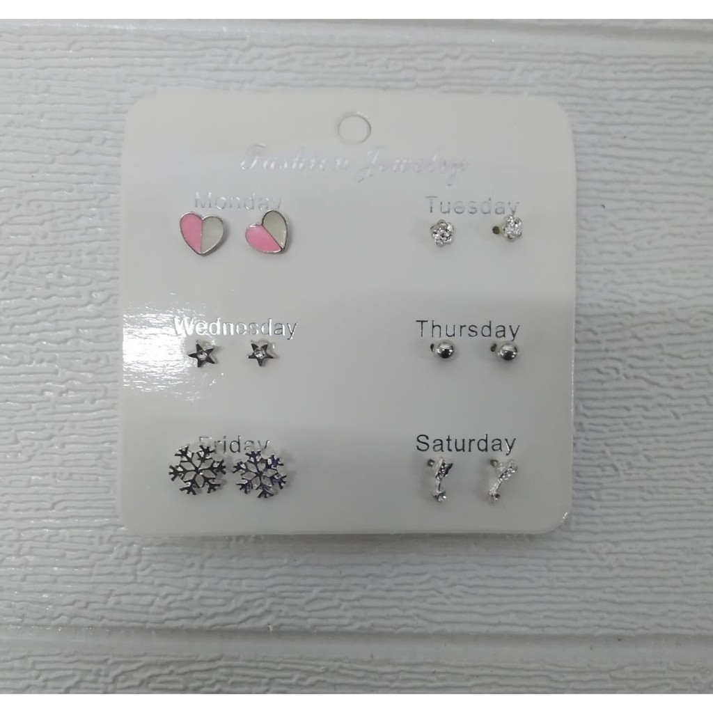 ❤️GTB❤️ A022 Anting Aksesoris Fashion Mutiara Earrings Wanita 6 Pasang Tusuk Simple GayaKorea import-1