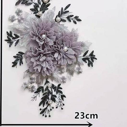 ✦ Lace bordir bunga 3d/bordir tempel ♥