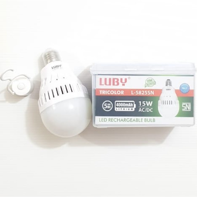 L-5825SN Luby 3COLOR 15W Lampu Led Magic / Ajaib / Emergency / Bohlam