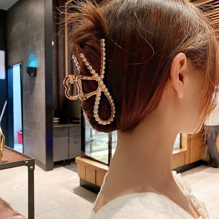 Jepit Rambut Mutiara Geometri Untuk Wanita Korean Hairpin Fashion