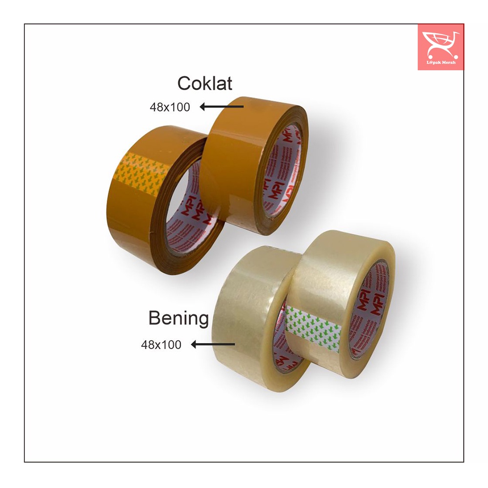 

Lakban Coklat Lakban Bening MPI / OPP Tape Tan OPP Tape Clear MPI 48mm x 100m LAKBAN PEREKAT TOP QUALITY