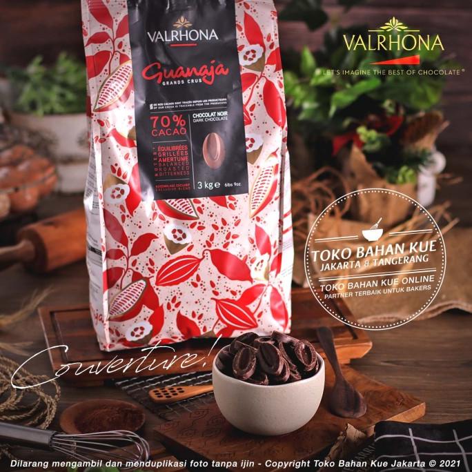 

Valrhona Guanaja 70% Dark Chocolate 1kg Couverture Coklat Coin Pahit ---NEW---