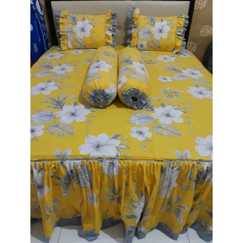 Sprei katun rumbai ukuran 100x200-200x200
