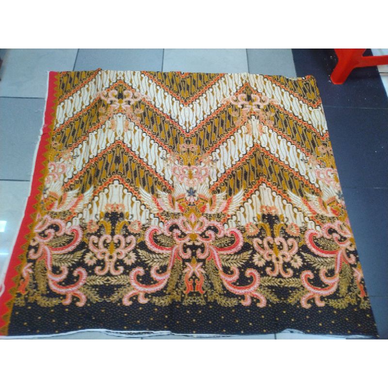 bahan kain batik dobby solo premium motif burung