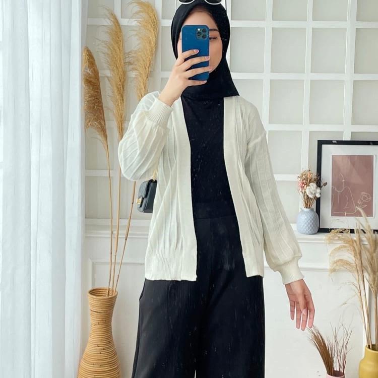 ⚡️STAR⚡️ LUCIA CARDIGAN RAJUT ABG POLOS HALUS ADEM FASTION OOTD MURAH GROSIR PGMTA 
