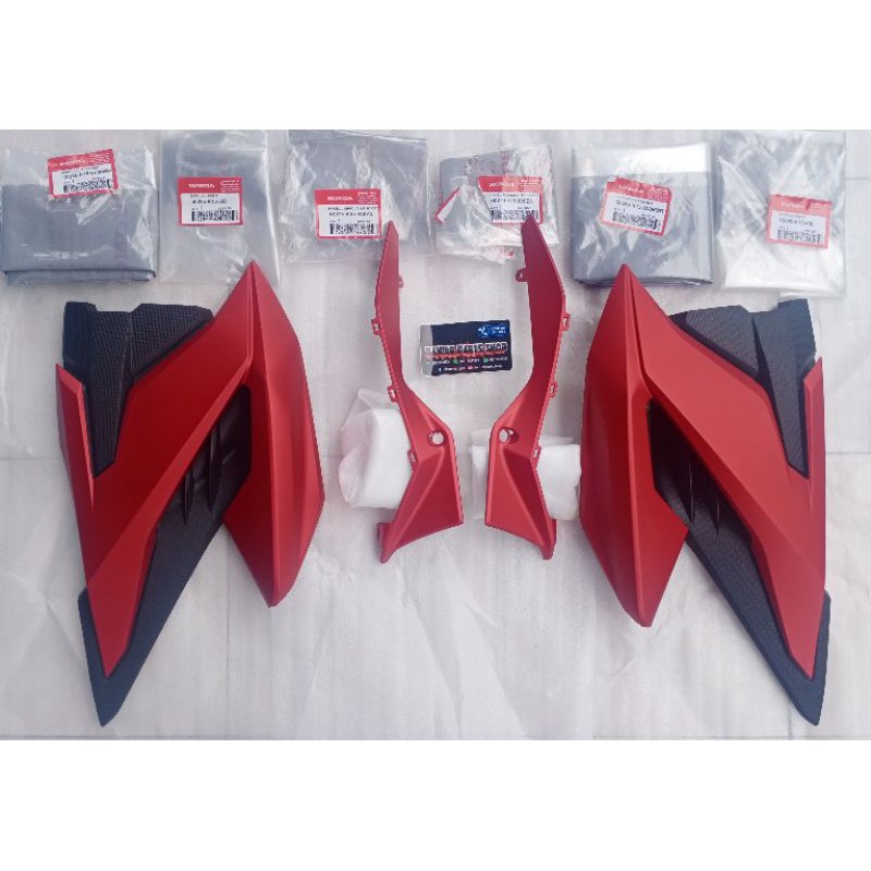 SHROUD CB150R LED V3 MERAH DOFF SAYAP TANGKI LUAR CB150R NEW LED V3 MERAH DOFF COVER TANGKI CB150R L