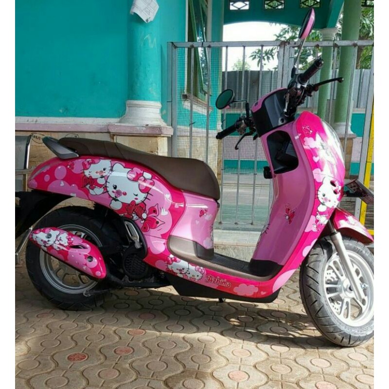 decal scoopy new 2021 hello kitty fullbody dek dasbor
