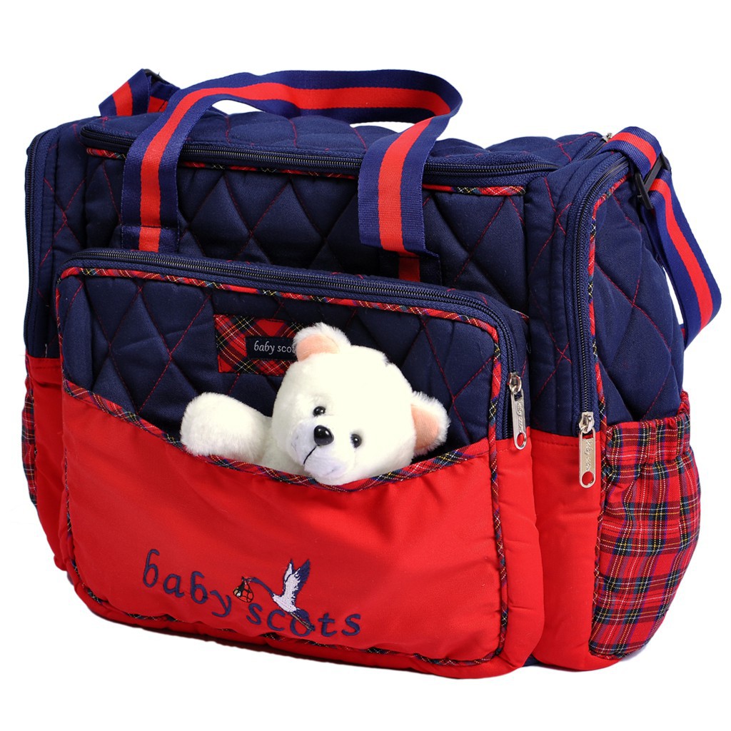 Tas Baby Scots JUMBO BONEKA | Bag Scots Bordir Boneka ISEDB011 Tas Bayi Besar - Bwr