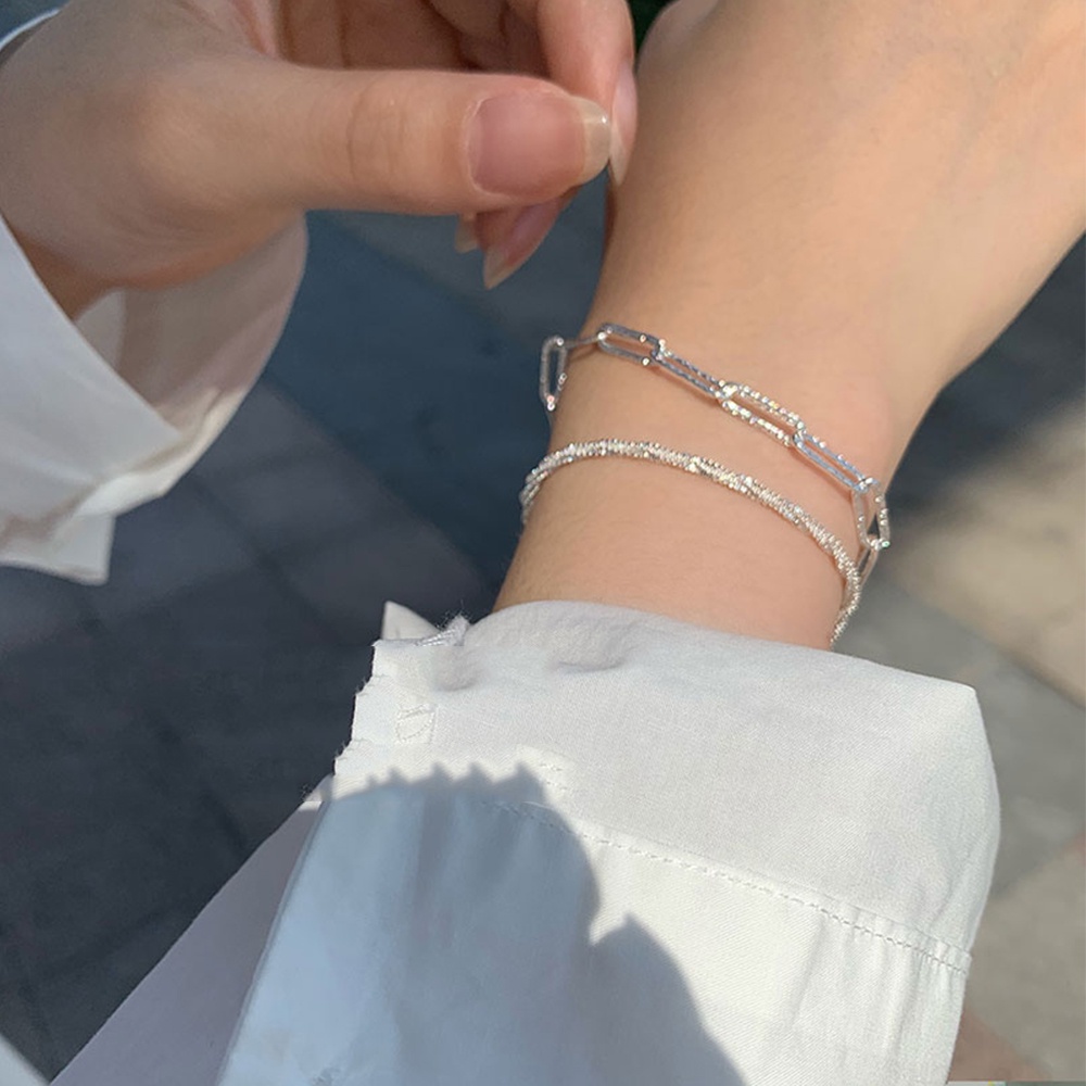 IFYOU Gelang Mutiara Bentuk Hati Butterfly Warna Silver Gaya Retro Korea Untuk Wanita