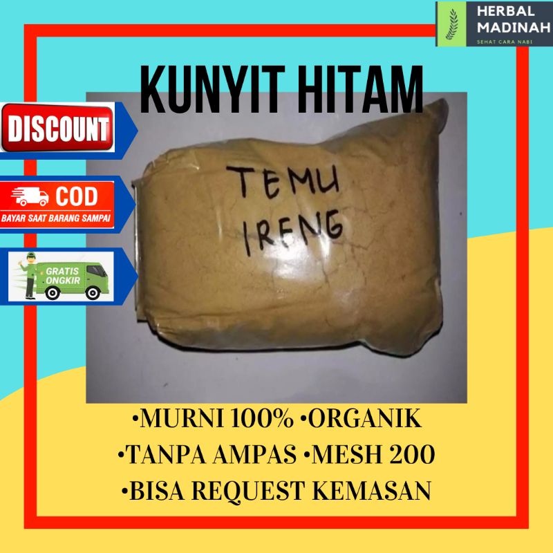 kunyit hitam ireng /temu ireng hitam /rimpang hitam bubuk organik