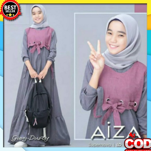 Baju Gamis Anak Usia 8-12 Tahun Model Gamis Anak Perempuan Trend Terbaru Lebaran 2022 Termurah Gamis