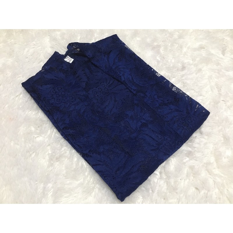 Kebaya Jadi Brokat Sofia Ori / Kebaya Bali Brokat-Biru navy