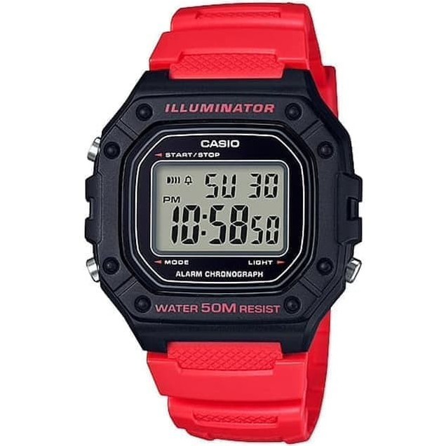 Casio Original W-218H-1A / W218H-2A / W-218H-3A 4A 4B Jam Tangan Pria - Digital - Karet