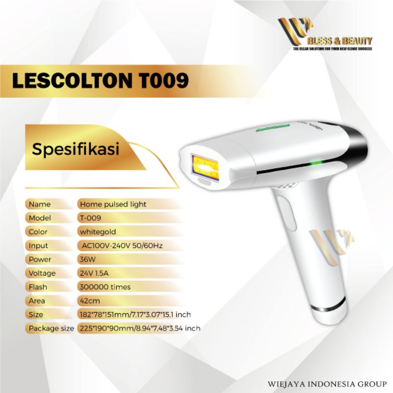 Alat Laser IPL LESCOLTON T009 Hair Removal Bulu Tubuh Permanent Mencerahkan Wajah