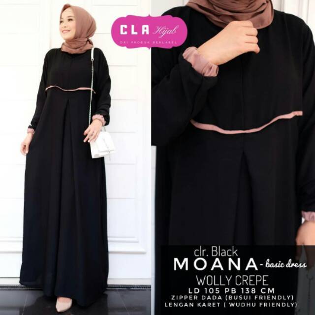 MOANA basic dress ori ClaHijab