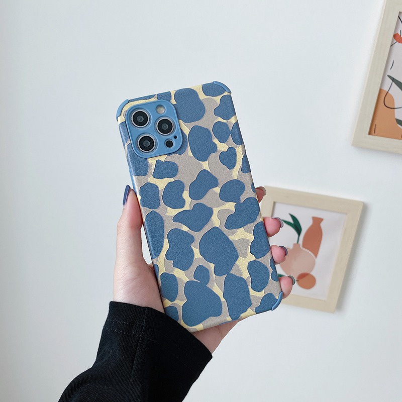 Blue Leopard Soft Case OPPO A5 A9 A31 A53 A33 A3S F11 F9 A7 A5S A12 A52 A92 Reno 3 5 6 A83 A57 A39 VIVO V9 S1 V15 Z1 V20 Pro Y93 Y91C Y50 Y20 Y30 Y12S Y11 Y12 Y15 Y17 V9 Y19 iP iPhone 6 7 6S 8 + Plus X XS XR 11 12 Pro Max Xiaomi Redmi Note 7 8 10-1