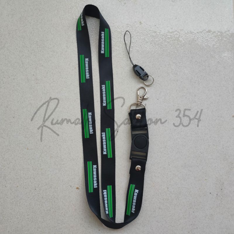 lanyard KAWASAKI gantungan kunci motor / name tag id card / tali lanyard gantungan leher KAWASAKI