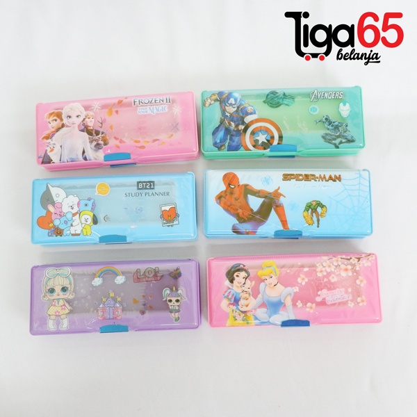 365 PENCIL CASE #40785 Tempat Pensil / Pouch Penyimpanan Besar / Pencil Case Magnet