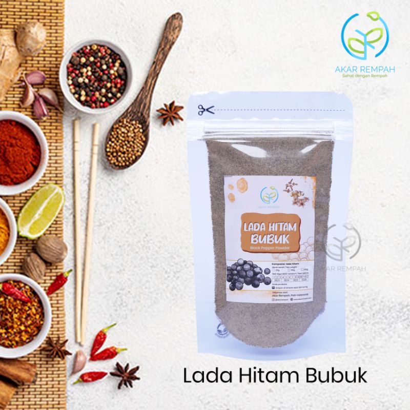 

Lada Hitam Bubuk Murni / Black Pepper Powder / isikeranjangmu akarrempah