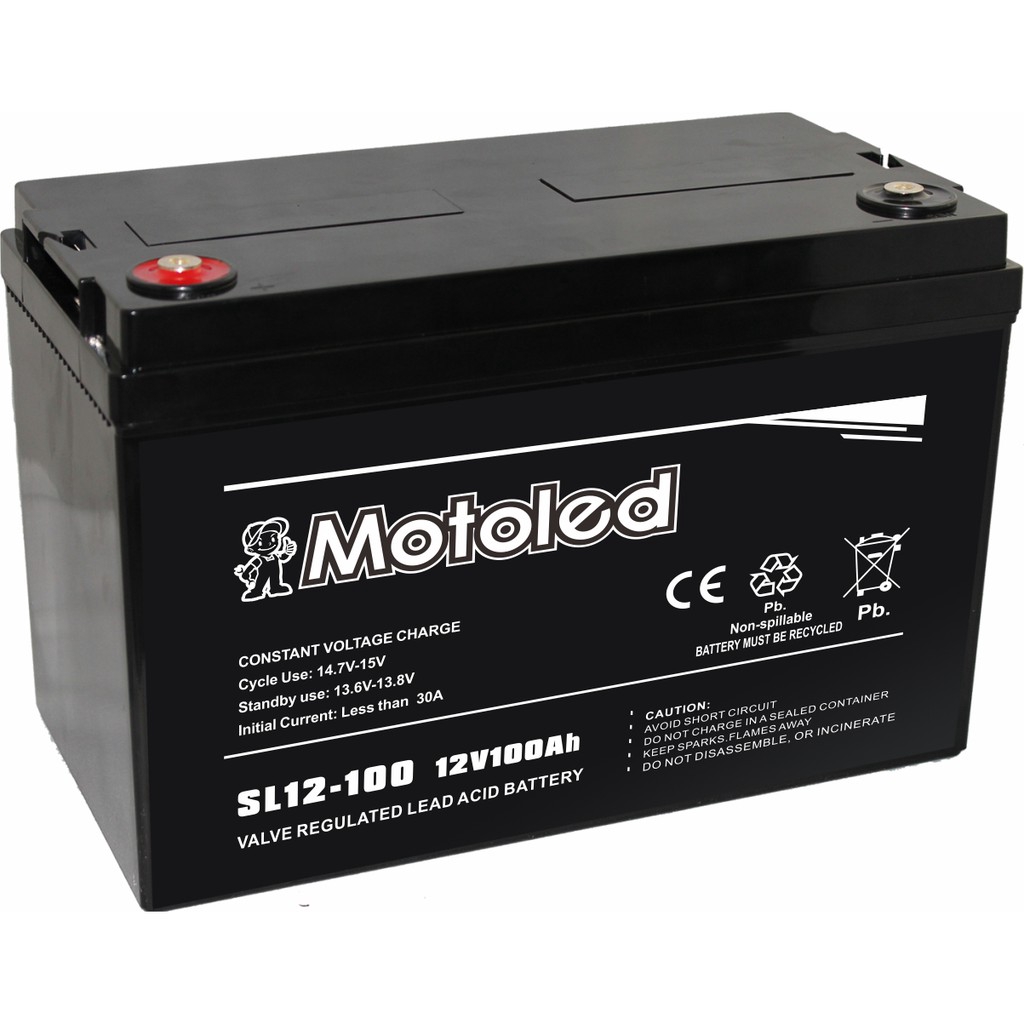Baterai Motoled Aki Kering SL 12v 100Ah VRLA Baterai Aki Kering UPS