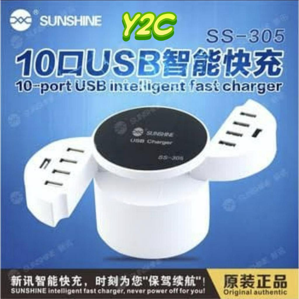 ADAPTOR CHARGER SUNSHINE SS-305 10 PORT USB / ALAT SERVIS HP