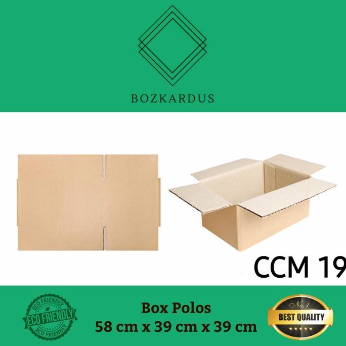 

Kardus karton box polos baru 58x39x39 cm double wall