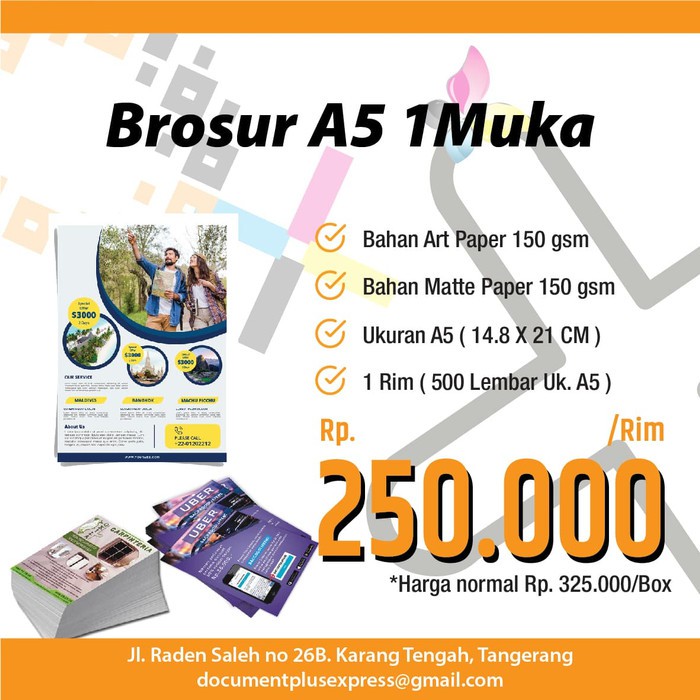 

Brosur a5 ( 14.8 x 21 cm ) art paper Berkualitas