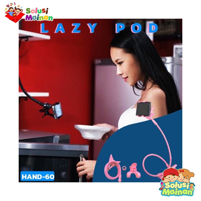 Monopod Handphone Besi Elastis Holder LAZYPOD JEPIT