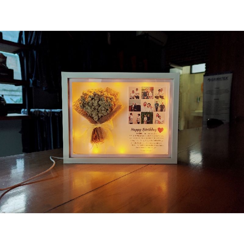 Kado ulangtahun frame LED