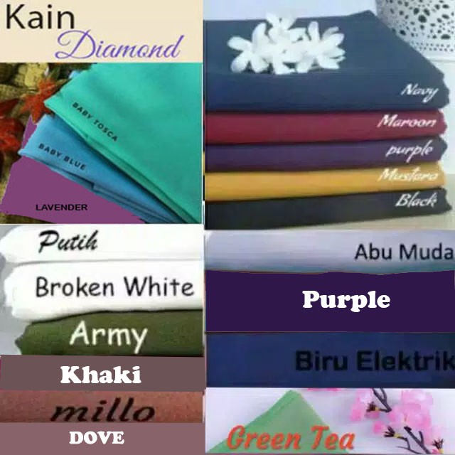Jual Kain Diamond Crepe Polos Sale Promo Premium High