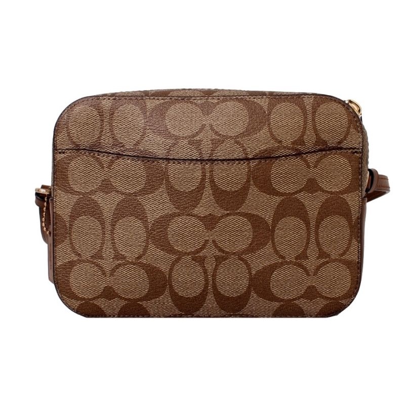 Coach Shoulder Camera Bag In Signature Canvas (C91677)