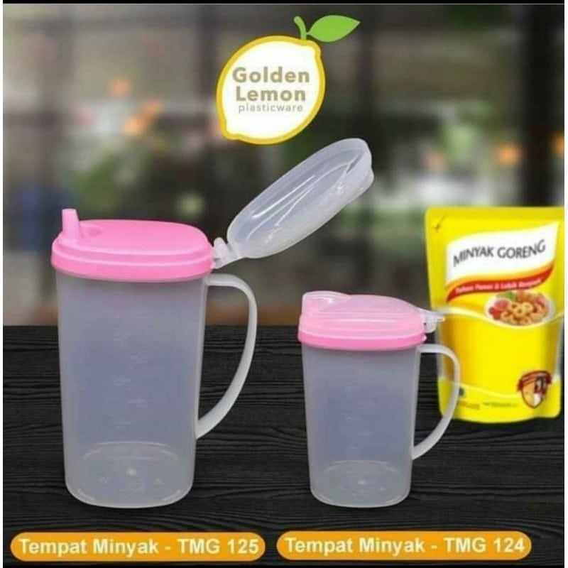 Tempat Minyak Goreng 1 Liter Golden Lemon / Tempat Minyak Goreng Plastik / Tempat Minyak Goreng Anti Panas / Oil Pot / Teko Minyak Goreng