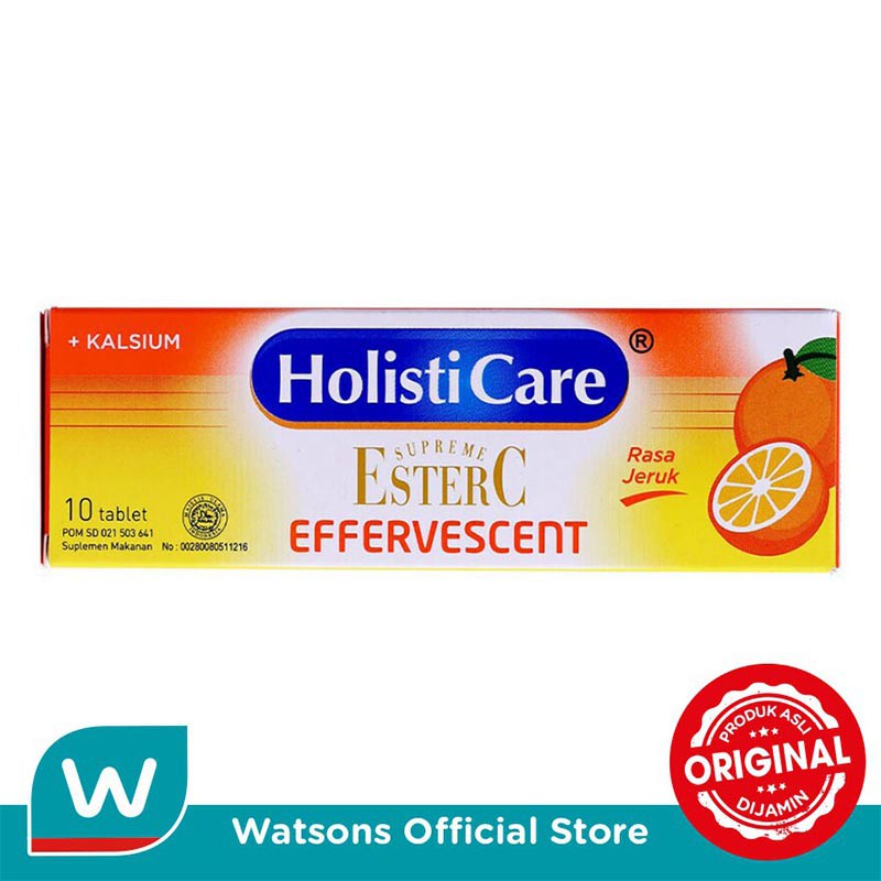 Holisticare Supreme Ester C Effervescent Orange 10 Tablet