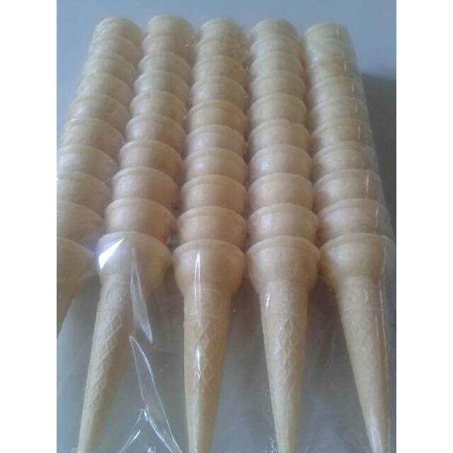 Cone Kerucut Kecil 150 pcs + Bubble Wrap No COD (krupuk es krim/opak contong corong cuncum ice cream lancip)