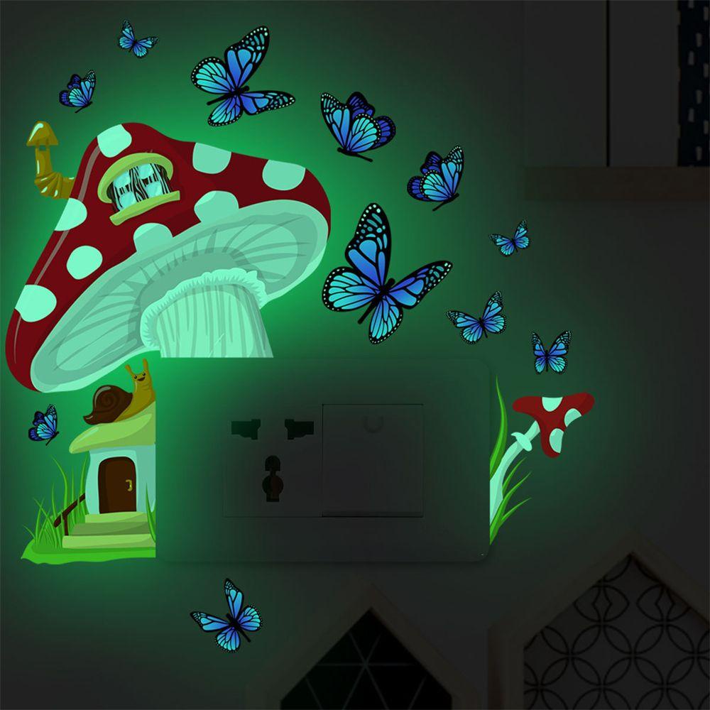 Chookyy Bercahaya Stiker Dinding Dekorasi Rumah Kamar Tidur Ornamrnt Underwater World Green Light Glow In The Dark Fluorescent Star Decals