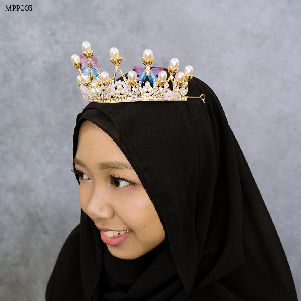 [STOK TERBATAS] CROWN MUTIARA ASESORIS PERNIKAHAN HIJAB WOMEN KUPU MPP003