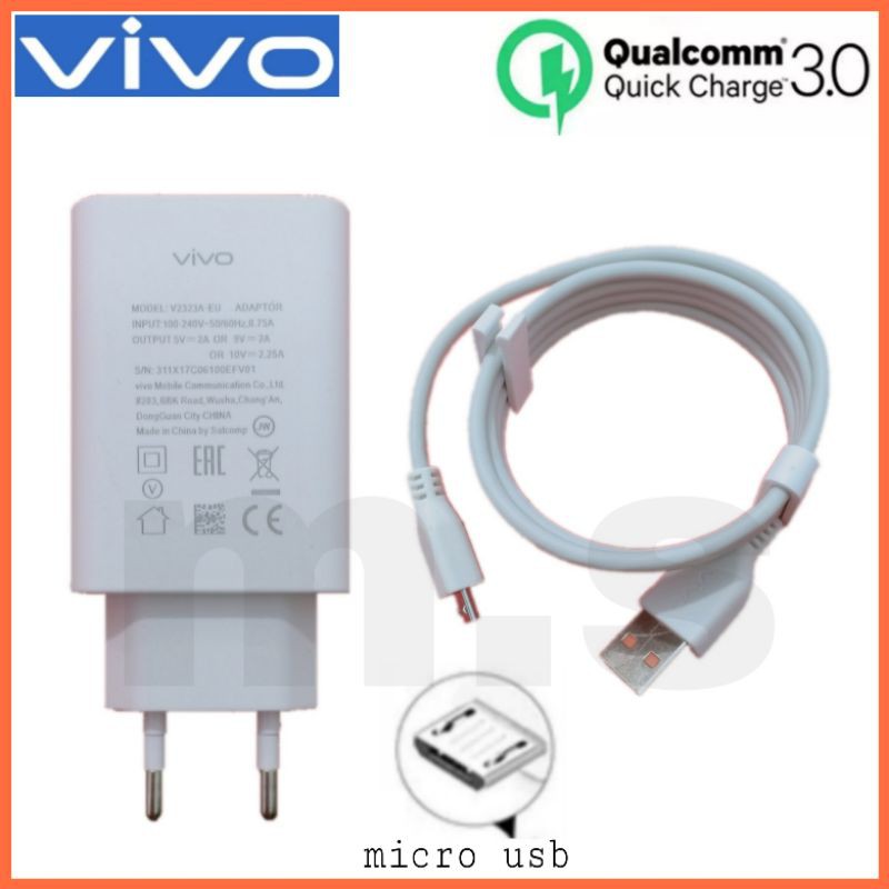 Jual Charger vivo original micro usb Quick charger 3.0 Indonesia|Shopee