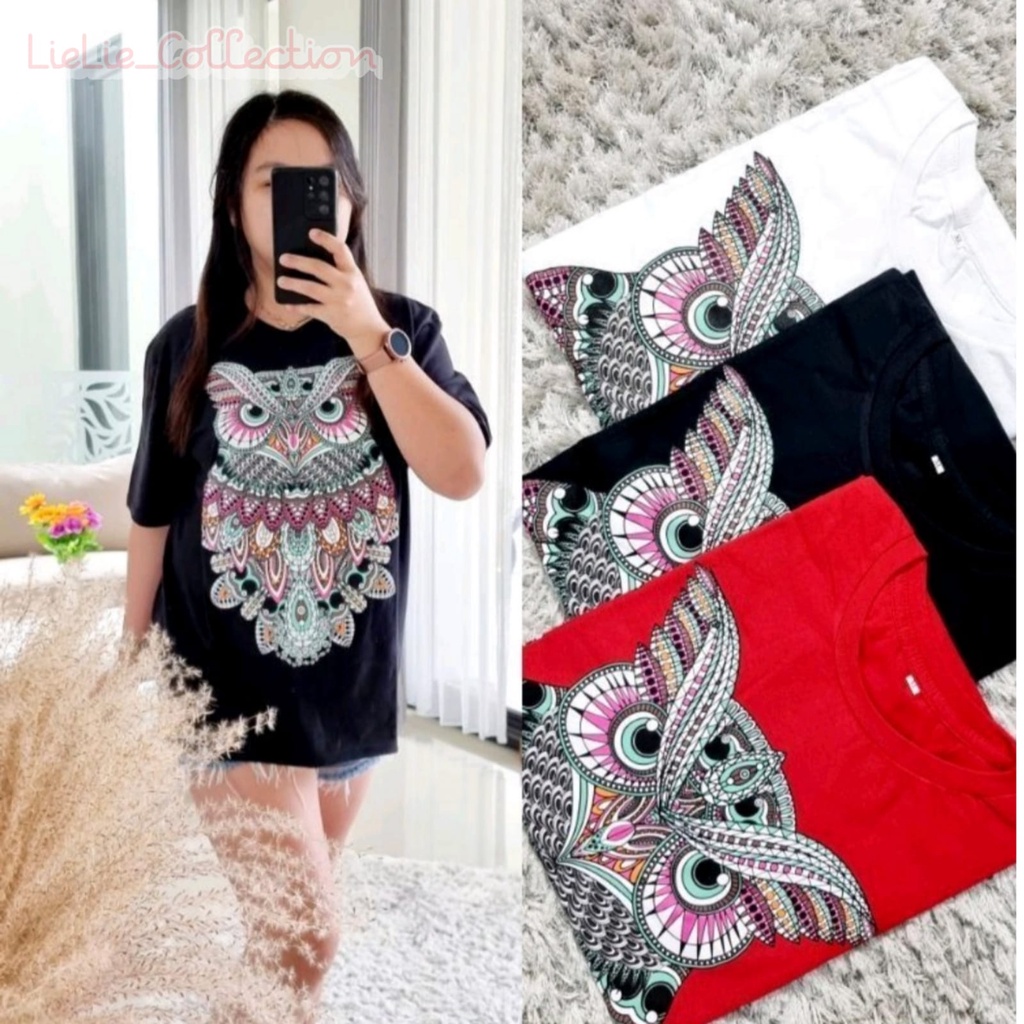 KAOS WANITA IMPORT MURAH / KAOS OWL / SIZE ALL SIZE