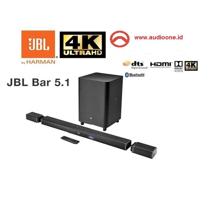 Speaker Jbl - Jbl Bar5.1 Bar 5.1 Ultra Hd 4K 5.1 Channel Speaker Surround Nirkabel